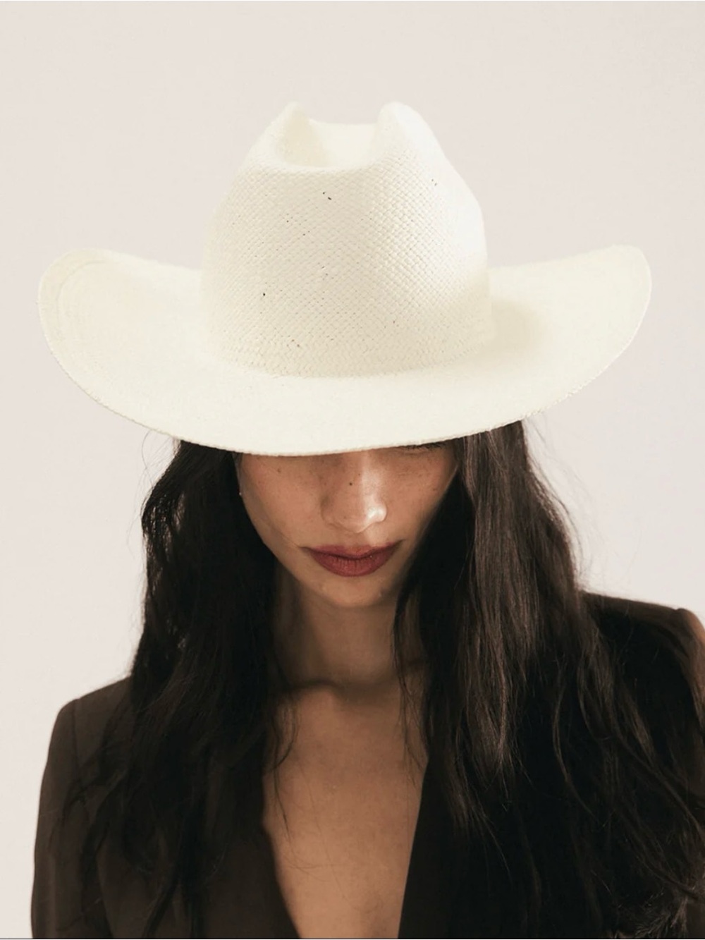 GigiPip Carter Straw Cowboy hat white size S/M 57